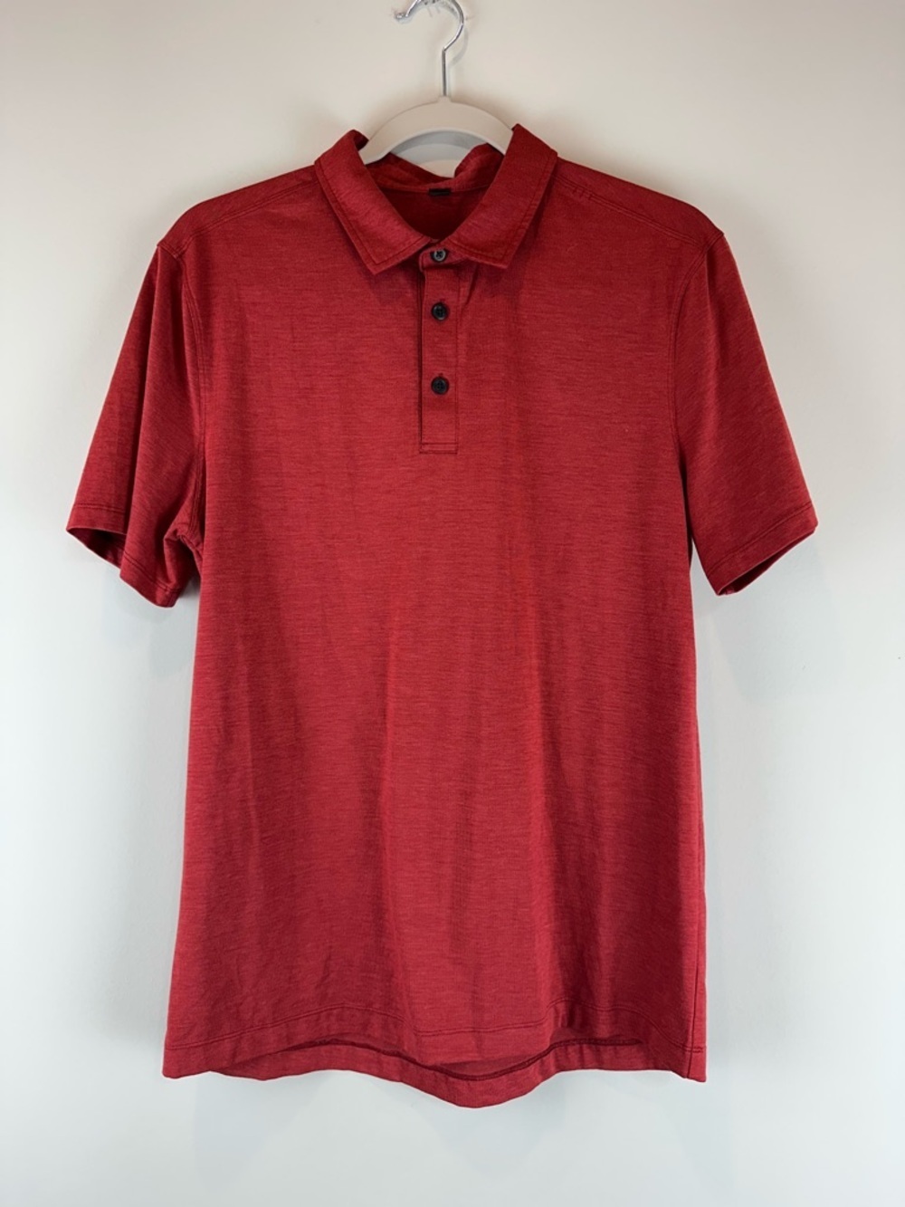 Lululemon Men’s Red Business Casual Golf Preppy Polo Shirt Size Medium
